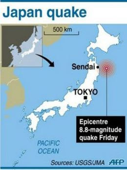 Gempa 8,9 SR di Jepang