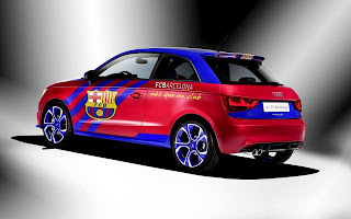 Audi A1 Car FC Barcelone Colors Modified HD Desktop Wallpaper
