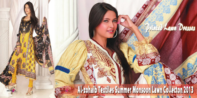 Al-Zohaib Textiles Summer Monsoon Lawn Collecton 2013