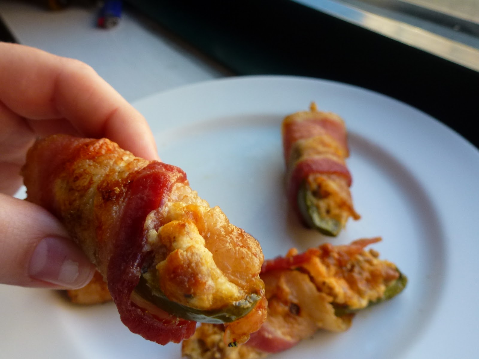 Hardly Housewives Sausage Stuffed Bacon Wrapped Jalapeno Poppers