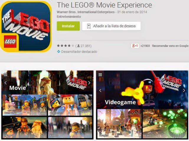 Juego de La LEGO Película para Celulares y Tablets con Android