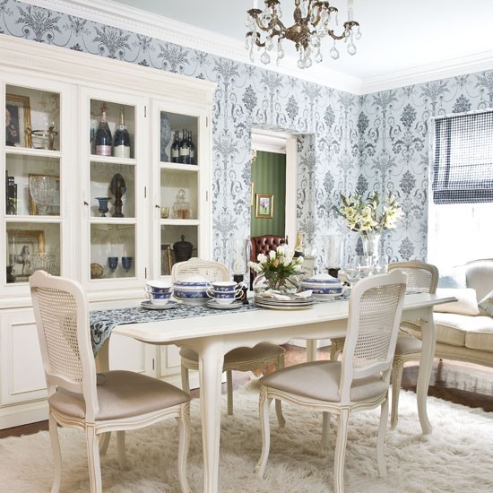 New Home Interior Design: Dining room wallpaper ideas