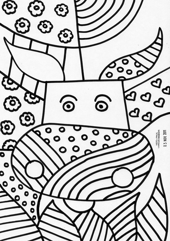 Romero Britto Coloring Pages free coloring pages of romero britto