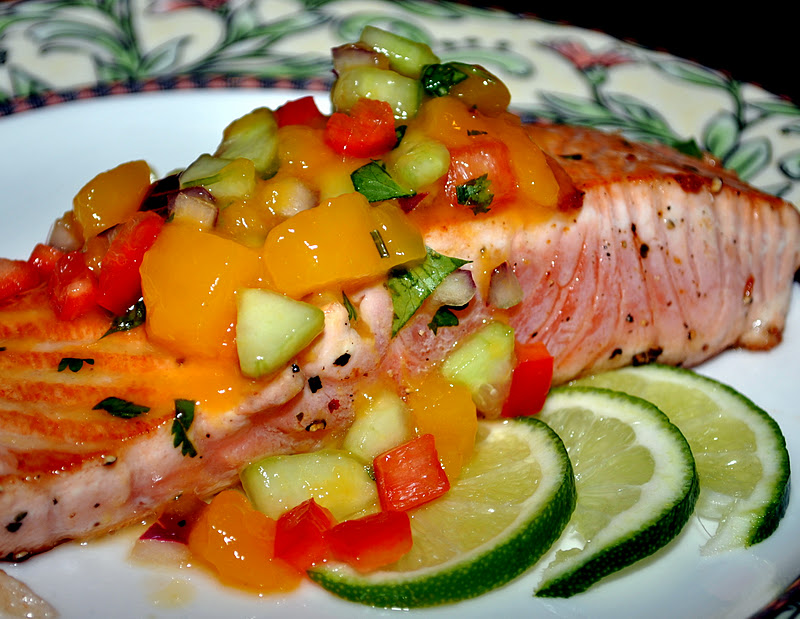 Love and Pancakes PanSeared Salmon with Mango Salsa