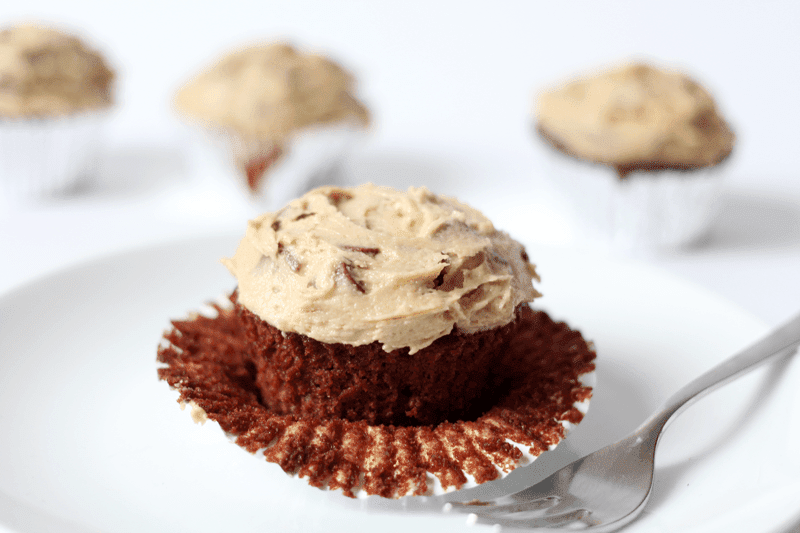 BAKING Fudge Brownie Cupcakes with Cookie Dough Frosting The