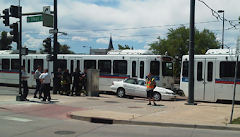 Another red-light runner meets Denver at-grade train, 6.13.12