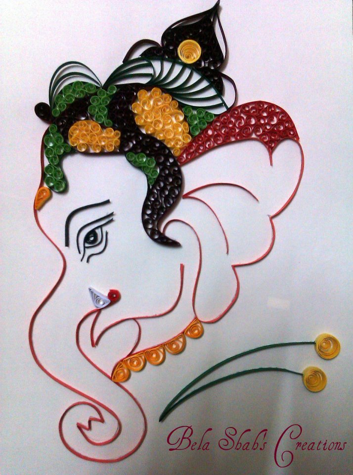 Bela's Quilled Creations Quilled Ganesha