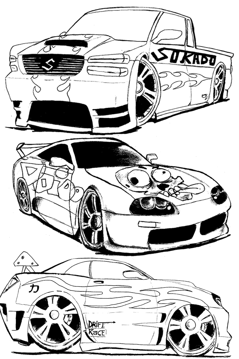 Desenhos Para Colorir Carros Com Som - Colorir