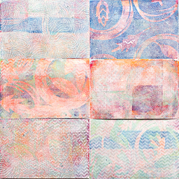 4 easy steps for creative mixed media backgrounds tutorial using a Gelli Arts Plate and textures