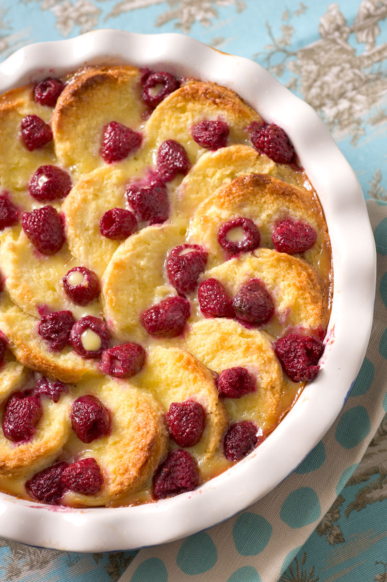 White Chocolate Raspberry Biscuit Bread Pudding + A GIVEAWAY!