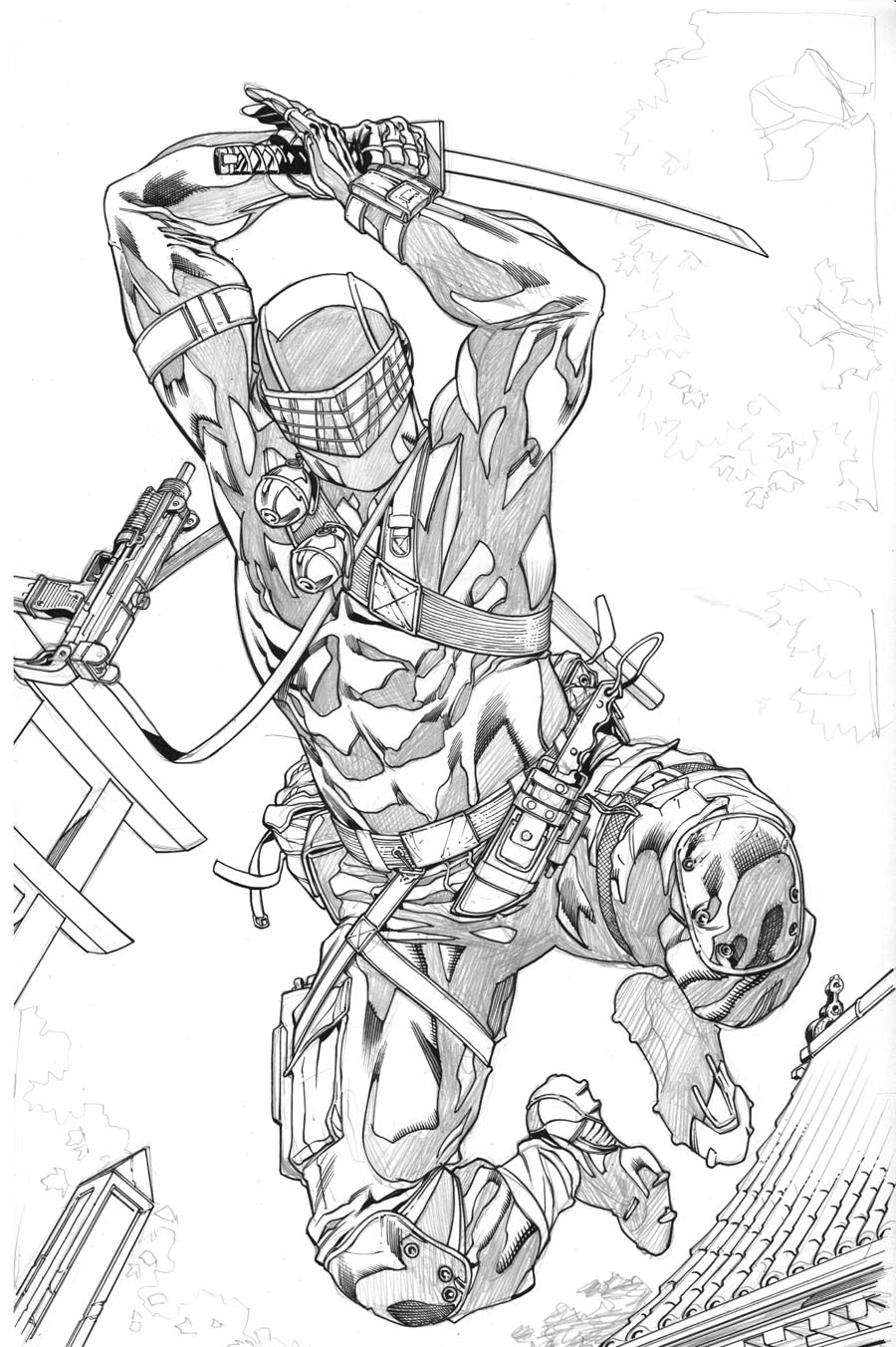 Snake Eyes Inking process... Robert Atkins Art