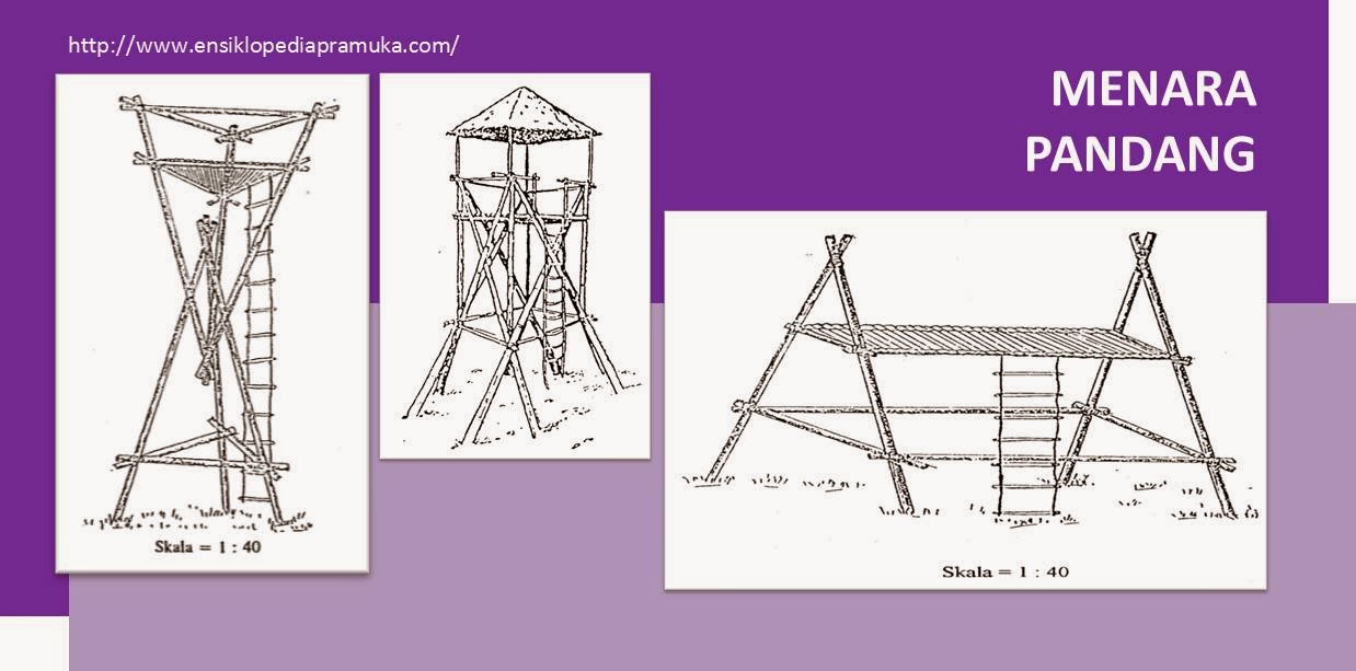 Ensiklopedia Pramuka Berkemah Alat Peraga Perkemahan Menara Pandang