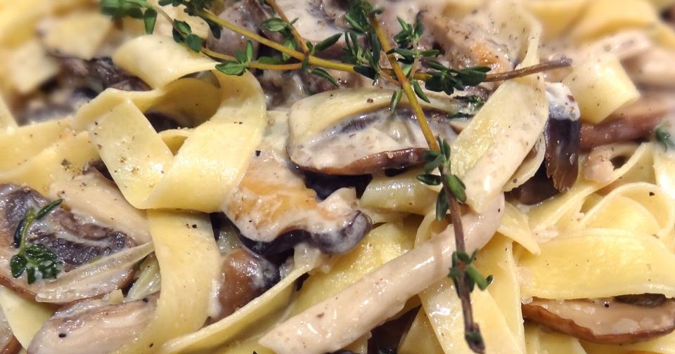 Scrumpdillyicious Tagliatelle with Wild Mushroom & Brandy Cream Sauce