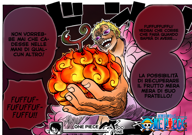 Mordidas One Piece: Doflamingo e a Mera Mera no Mi