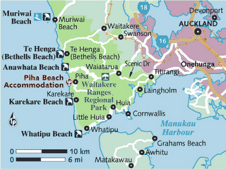 Piha Map of New Zealand City