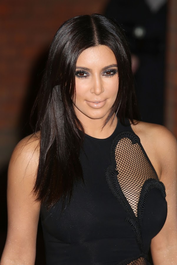 Kim Kardashian in a revealing dlack dress