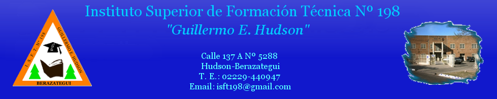 I. S. F. T. Nº 198 "Guillermo E. Hudson"