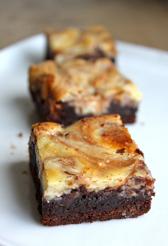 beurrista triple chocolate cream cheese brownie