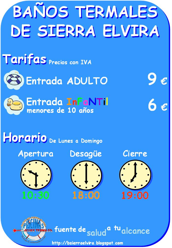 Horario y tarifas