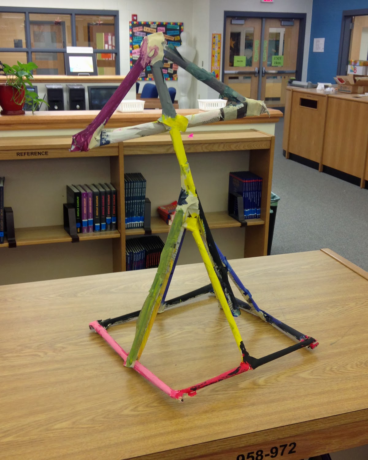 Art at Leestown Newspaper sculptures