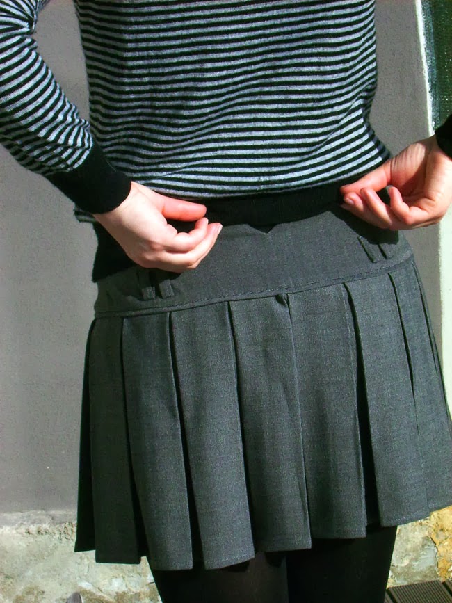 pleated skirt diy, outfit of the day