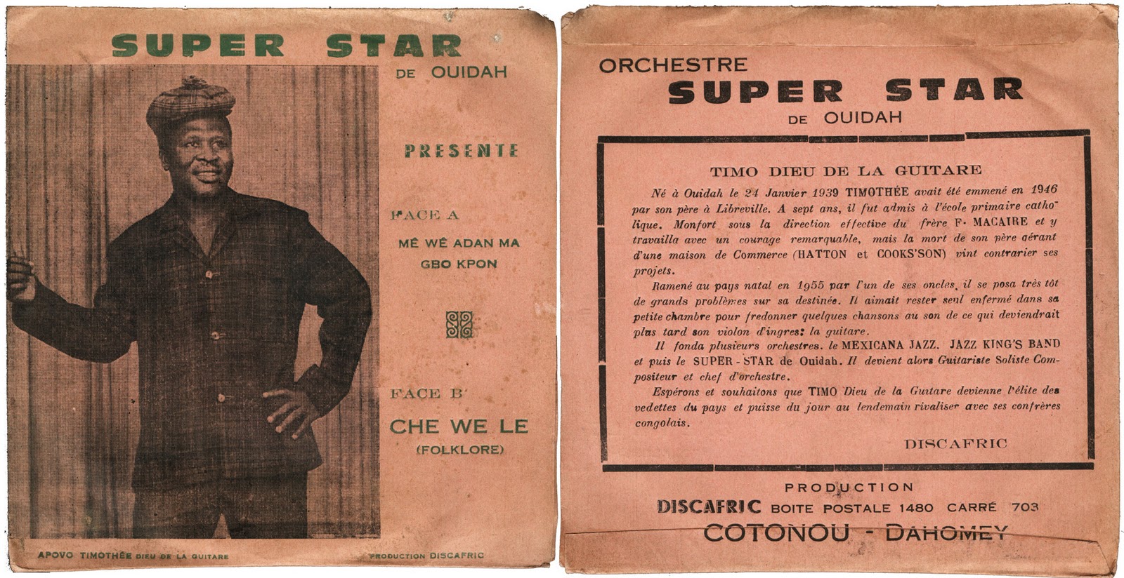 Orchestre Super Star de Ouidah  2 Discafric-DCF-14-front-back