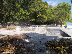 ""BURNING PITS" for Waste on Omadhoo Island.