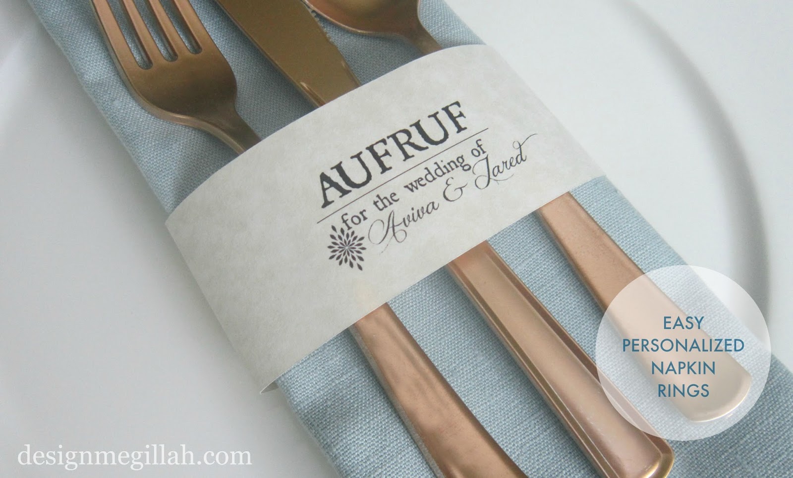 Personalized napkin rings diy image
