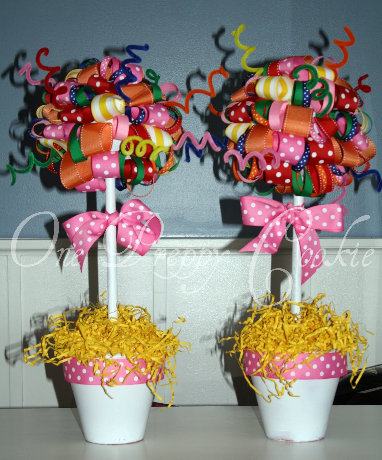 One Preppy Cookie TUTORIAL How to Make a Ribbon Topiary