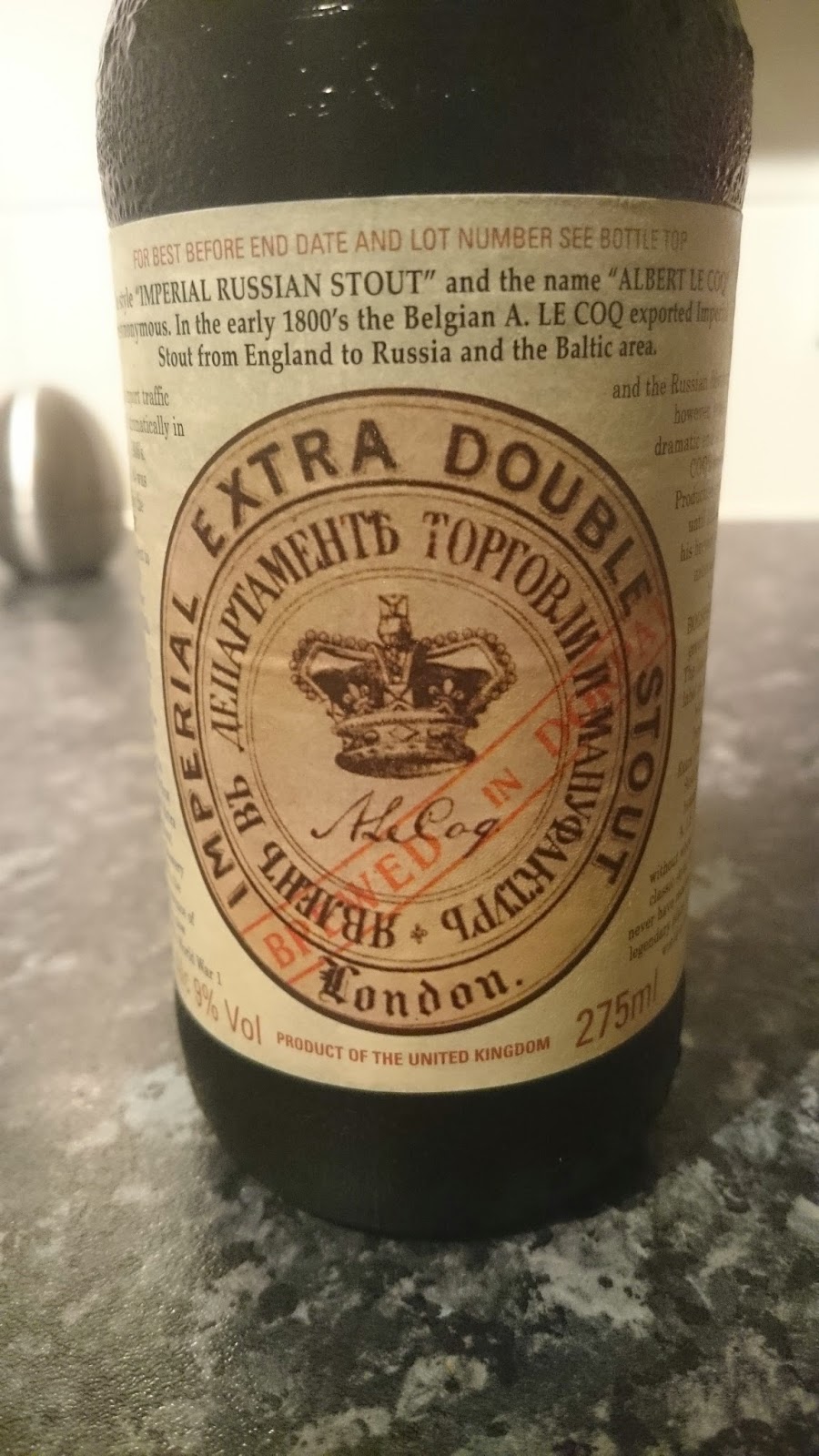 Harvey's Imperial Extra Double Stout Beef's Brewery