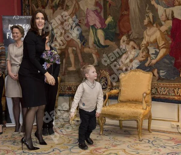Crown Princess Mary of Denmark attended as patron of the Maternity Foundation the presentation ceremony of the French Embassy's Prize for Human Rights 