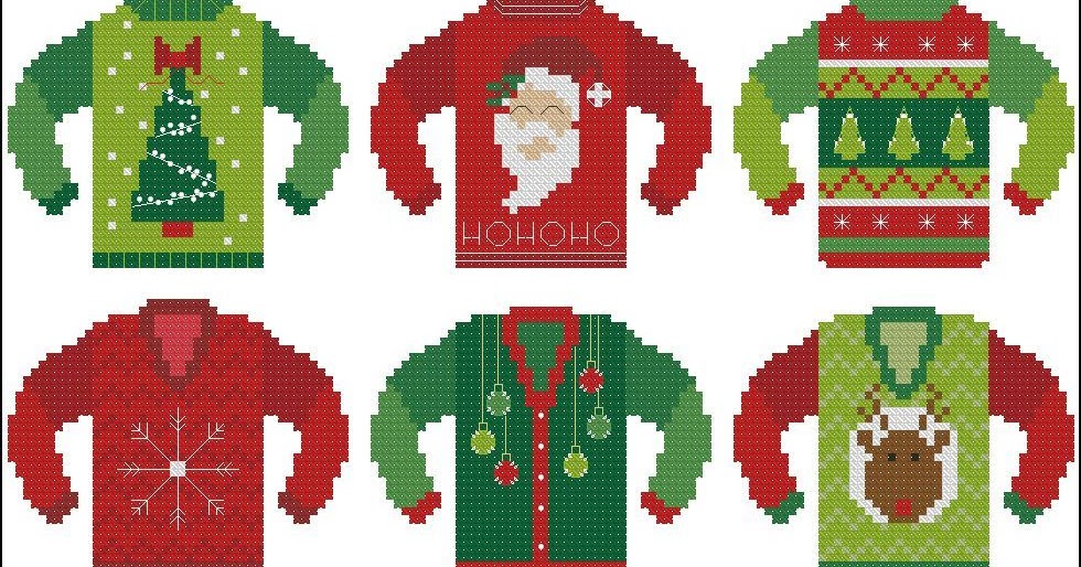 Counted Cross Stitch Patterns by Pinoy Stitch Ugly Christmas Sweater