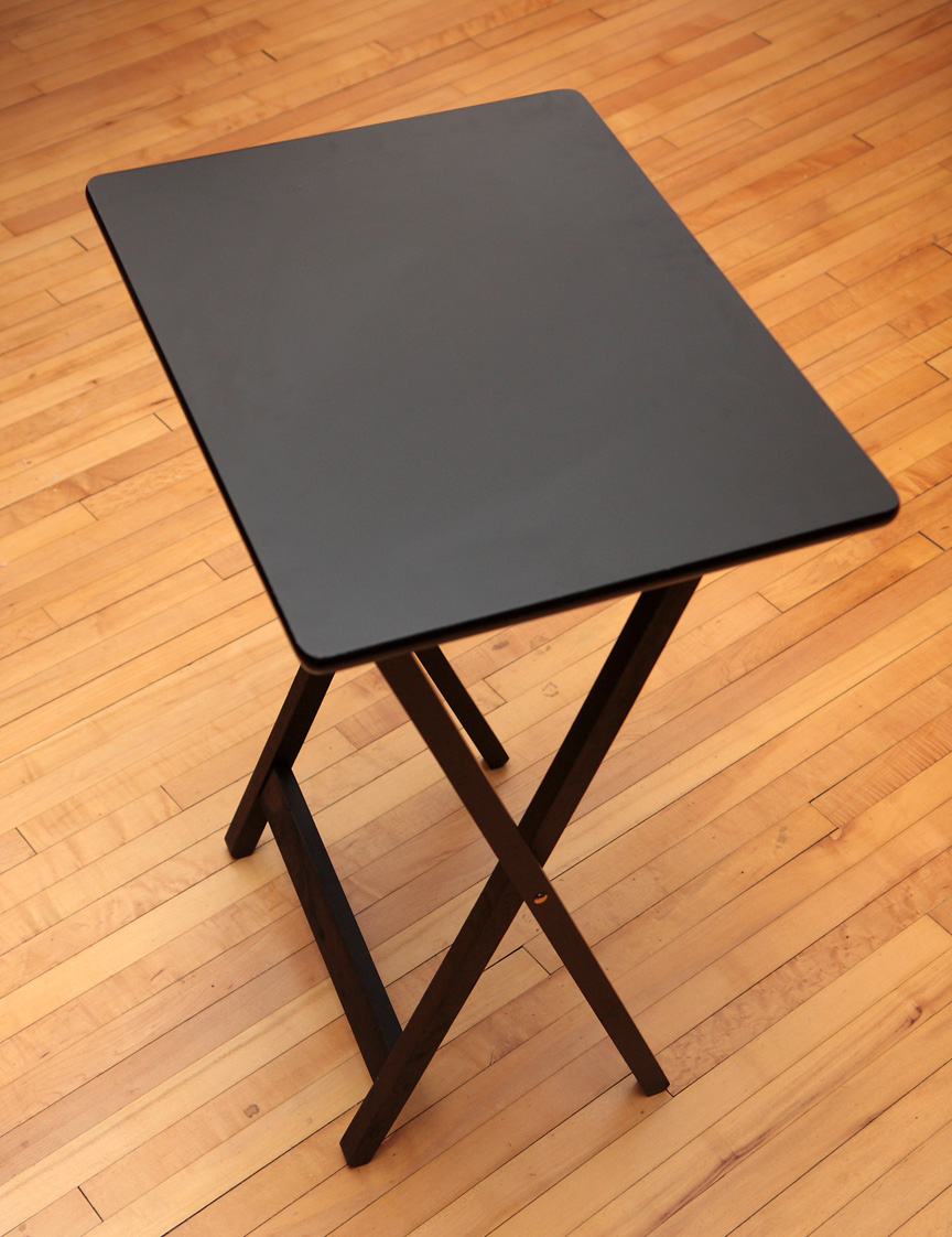 How to make a portable ironing board from a TV tray table a Little Crispy