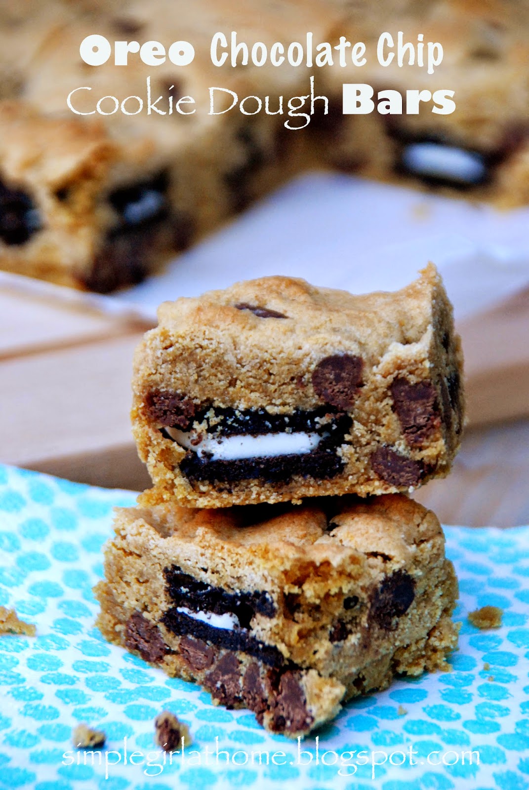 Oreo Chocolate Chip Cookie Dough Bars