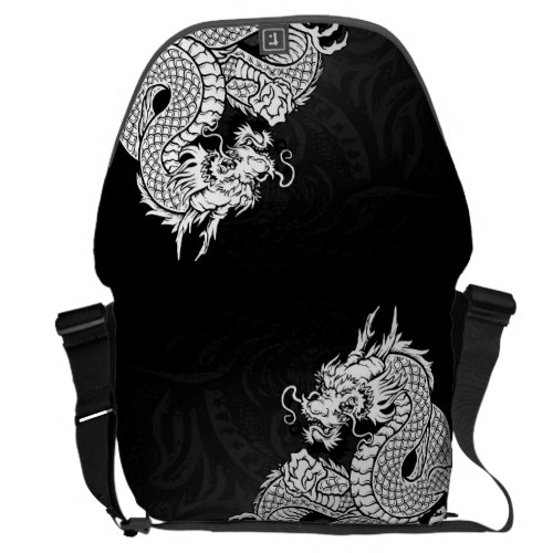 Gift Awesome! White Chinese Dragon Messenger Bag Awesome Art by