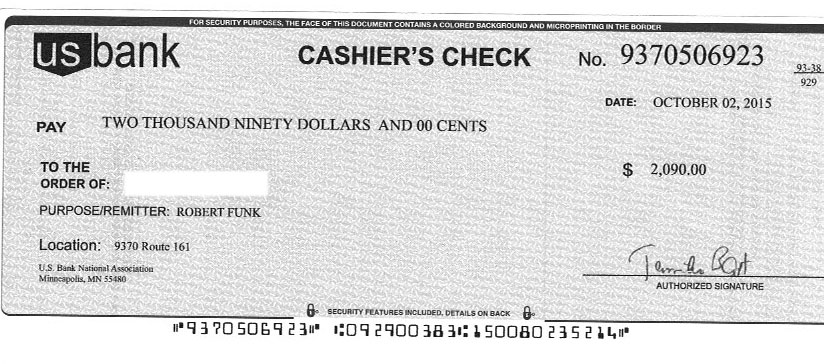 how to prepare a cashiers check