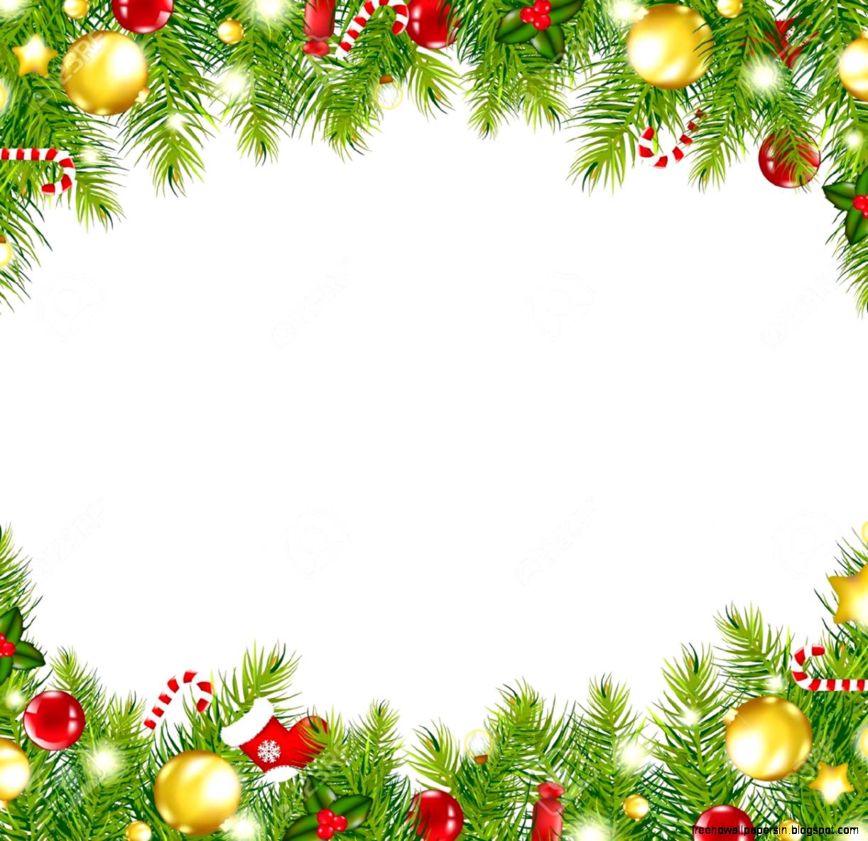 Christmas Vintage Border Isolated On White Background Royalty Christmas Vintage Border Isolated On White Background Royalty