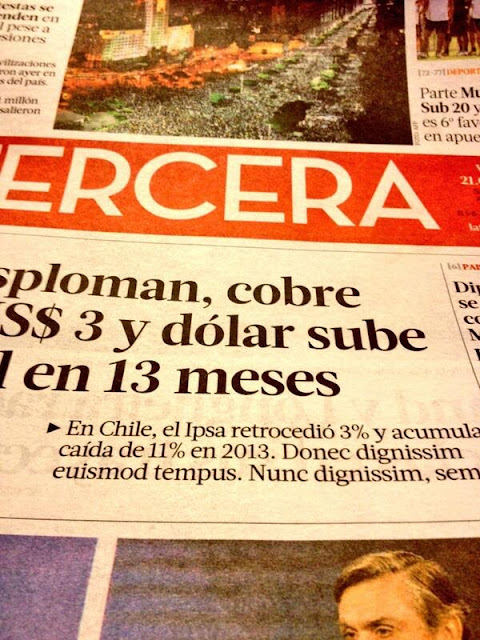 No se trata de errores ortográficos - Es un periódico chileno que escribe en Latin 