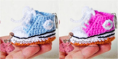 Mini scarpetta in stile Converse uncinetto, ciondolo! © www.coccinellecreative.com © www.coccinellecreative.blogspot.com
