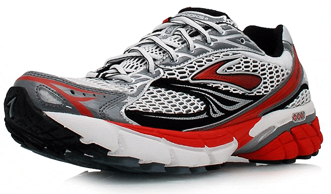 Brooks Ghost 4 red running shoes flat foot support