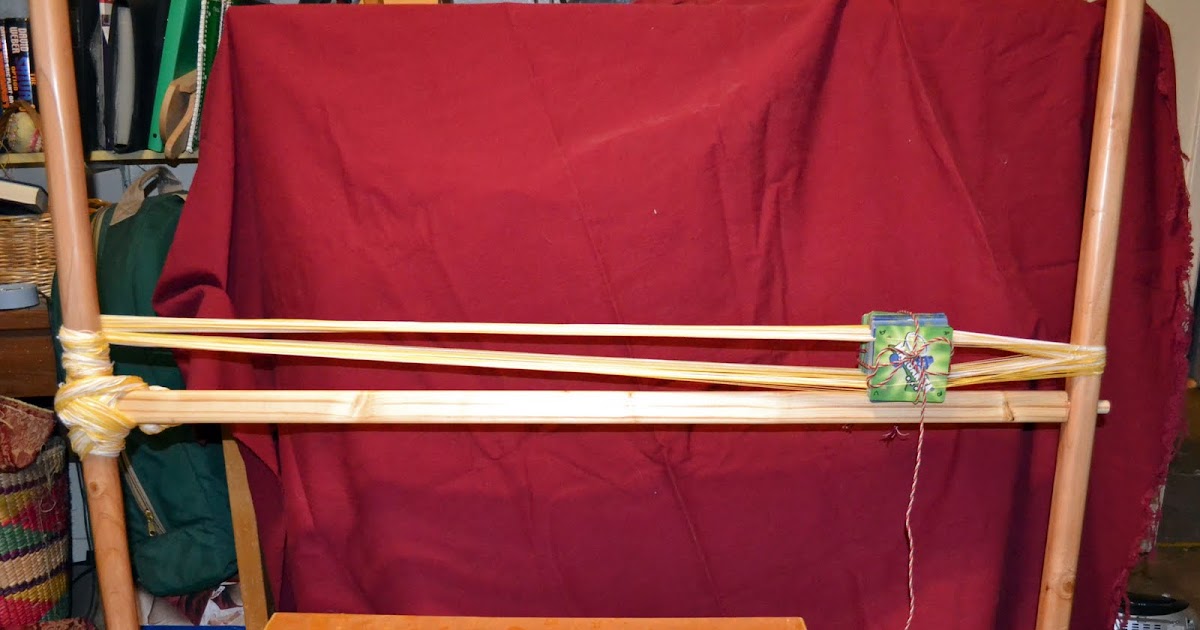 Tangible Daydreams Oseberg style tablet weaving loom first attempt