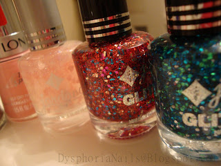 Jordana Glitter Nail Polishes glitter all the nails