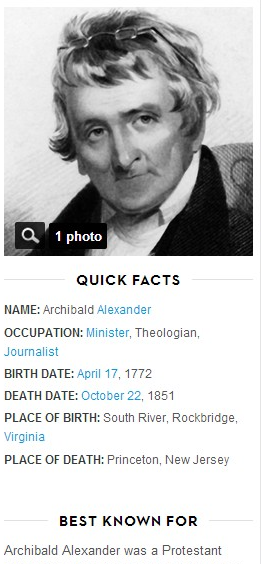 archibald alexander biography