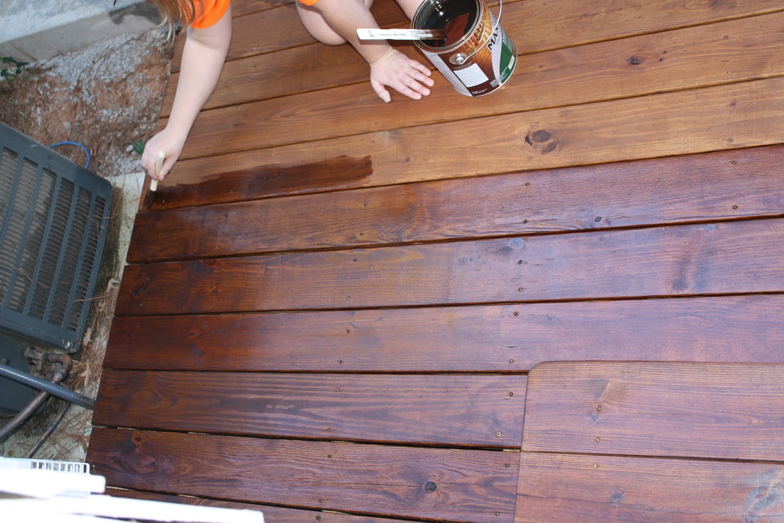 The House is Going to be Great DIY Staining the Back Porch