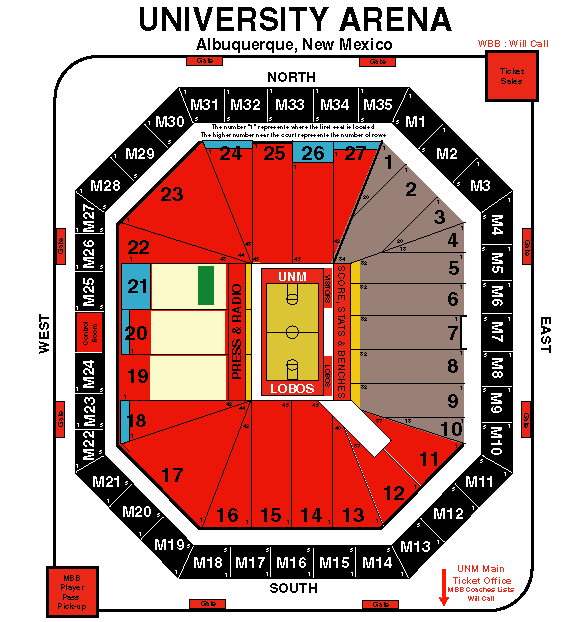The Pit New Mexico Seating Chart