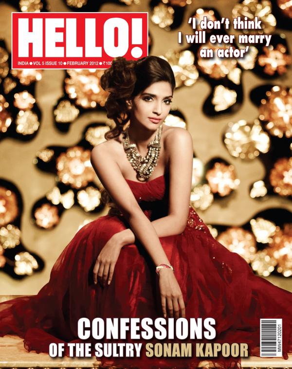 Sonam Kapoor Hello cover Scan1 - Sonam Kapoor Hello! India Coverpage February 2012