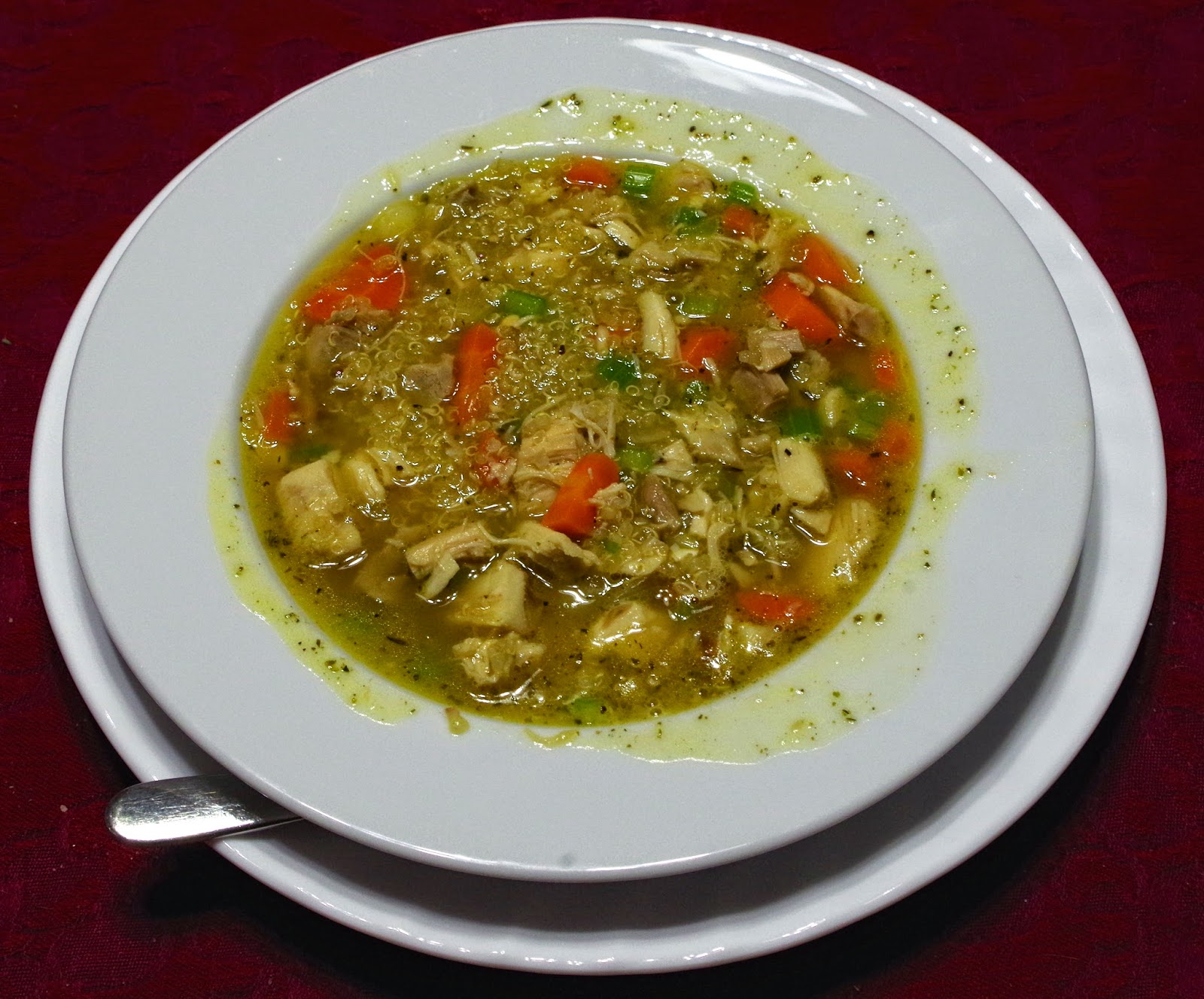 Costco Cuisine Chicken Quinoa Soup With Onions, Carrots And Celery