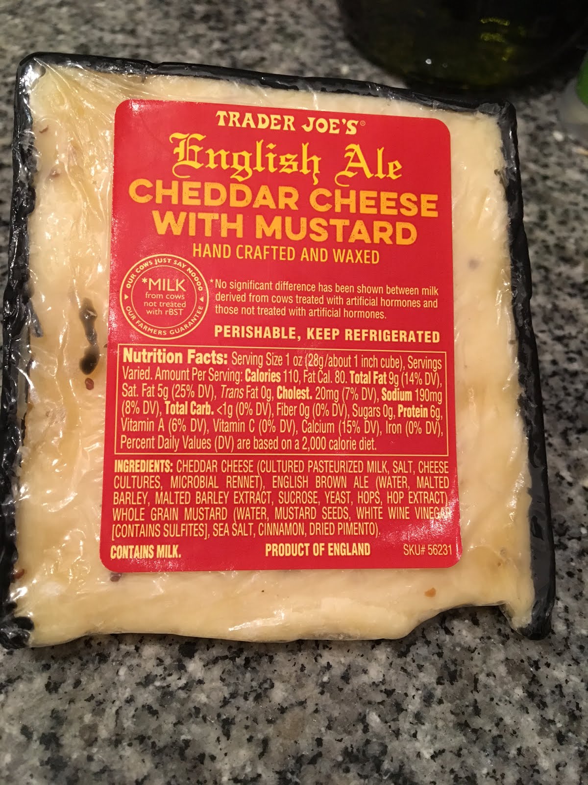 panda bytes English Ale Cheddar with Mustard