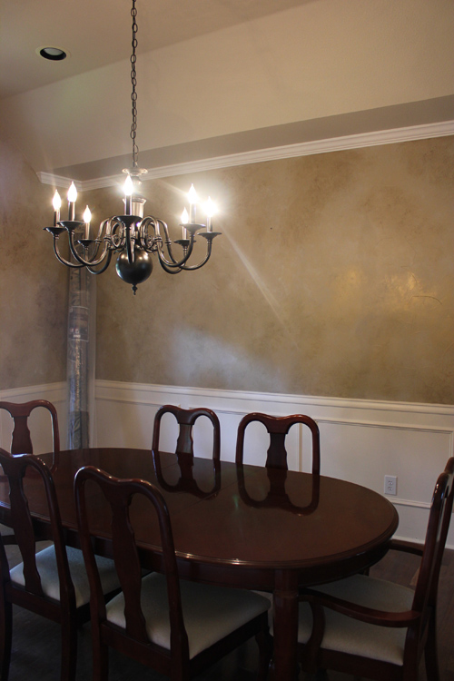 Texas Tales {Home Decor} Metallic Spray Paint Chandelier Makeover