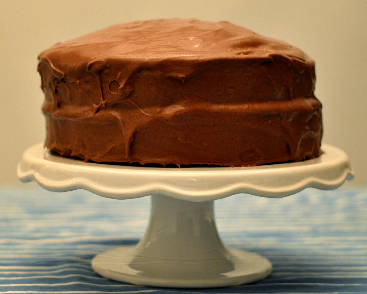 Cake 3 Yellow Cake w/ Chocolate Sour Cream Frosting Real life, on